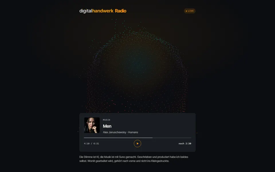 Startseite von radio.digitalhandwerk.rocks
